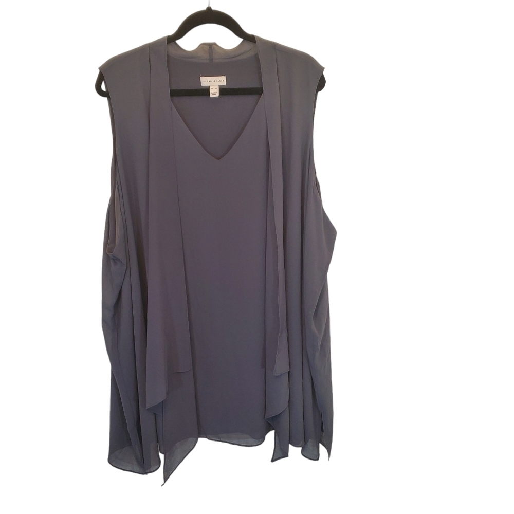 Susan Graver 5X Stretched Attached Scarf  Sleeveless Dress